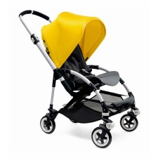 Bugaboo Bee3 Stroller, Silver - Grey Melange/Bright Yellow