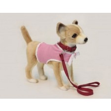 Hansa Toys Hansa Chihuahua With Pink Coat And Leash