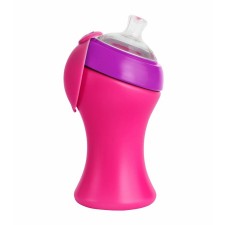 Boon SWIG Tall Spout Top Sippy Cup in Pink & Purple
