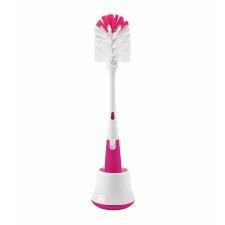 OXO Tot Bottle Brush with Nipple Cleaner & Stand in Pink