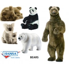 Hansa Toys Black Bear, Honey Luv on 2 ft