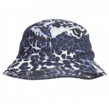 ROBERTO CAVALLI Baby Boys Blue Leopard Cotton Sun Hat