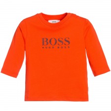 BOSS Baby Boys Long Sleeve Orange T-Shirt
