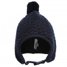 BOSS Boys Navy Blue Knitted Hat with Fleece Lining
