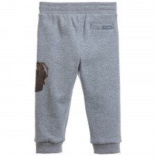 DOLCE & GABBANA Baby Boys Grey 'Crown' Tracksuit Trousers