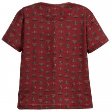 DOLCE & GABBANA Boys Dark Red Crown Print T-Shirt
