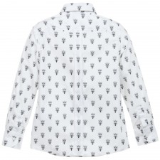 DOLCE & GABBANA Boys 'Crown' & 'Bee' Print Cotton Shirt