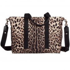 DOLCE & GABBANA Brown Leopard Print Baby Changing Bag (41cm)