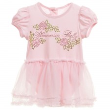 MISS BLUMARINE Baby Girls Pink Tulle Dress with Gift Box