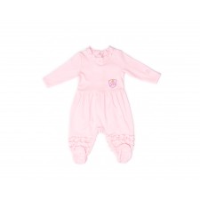 RB Royal Baby Organic Cotton Gloved-Sleeve Footed Overall, Footie (Little Ballerina) Pink