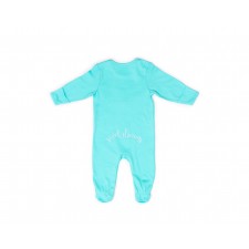 RB Royal Baby Organic Cotton Gloved Footed Overall, Footie (Sweet Dreams) Turquoise