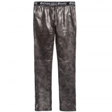JOHN GALLIANO Metallic Silver & Black Jersey Trousers
