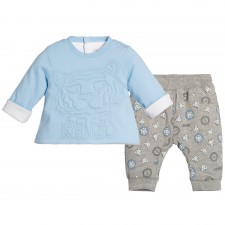 KENZO Baby Boys Pale Blue Padded Top & Trousers