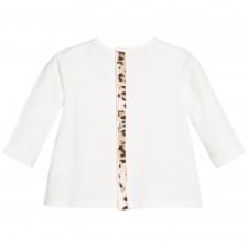 ROBERTO CAVALLI Baby Girls Leopard Print Cotton Jersey Top