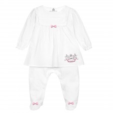 Royal Baby Collection Girls Pink Babygrow, Footie
