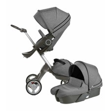 Stokke XPLORY Newborn Stroller in Black Melange
