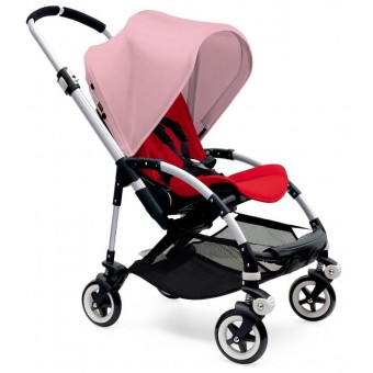 Bugaboo Bee3 Stroller, Silver - Red/Ice Blue