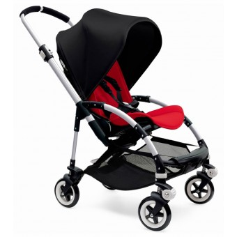 Bugaboo Bee3 Stroller, Silver - Red/Black