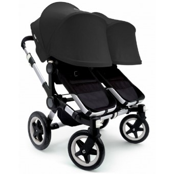  Bugaboo Donkey Twin Stroller, Extendable Canopy in Black
