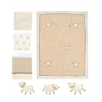 Crown Crafts Babies R Us Little Lamb 7-Piece Crib Bedding Set