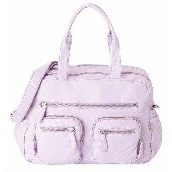 OiOi Faux Lizard Carry All Diaper Bag in Lilac Orchard