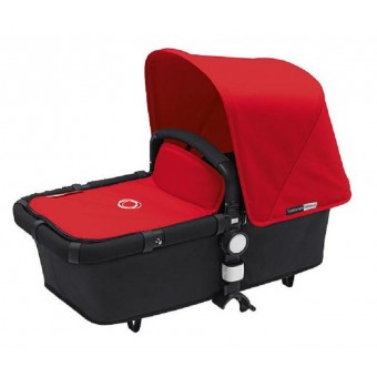 Bugaboo Cameleon 3 Stroller, Extendable Canopy (2015) All Black / Red