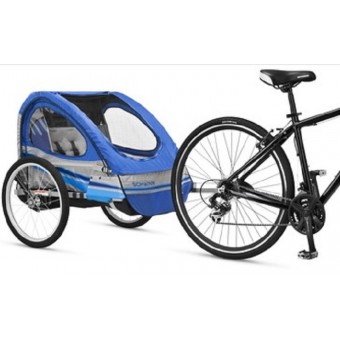 Schwinn Trailblazer Double Bicycle Trailer - Blue