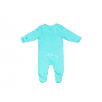 RB Royal Baby Organic Cotton Gloved Sleeve Footed Overall Footie with Hat (Sweet Dreams)