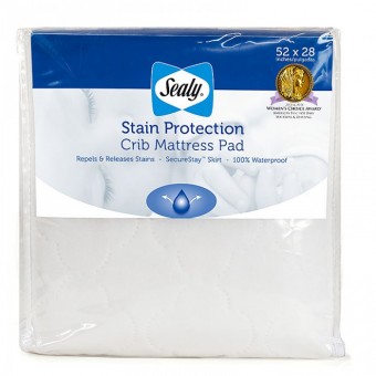  Sealy Stain Protection Crib Mattress Pad