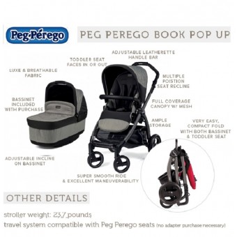 Peg Perego Book Pop Up Stroller 6 COLORS