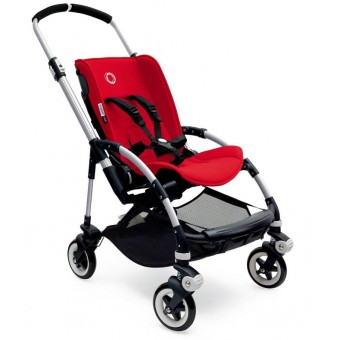 Bugaboo Bee3 Stroller, Silver - Red/Bright Yellow