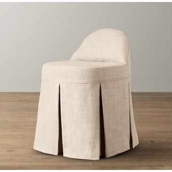 maxine vanity stool stocked slipcover