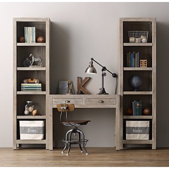 Weller Study Wall Set, Bookcase Towers-RH