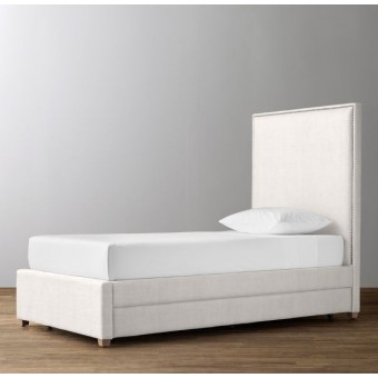 Sydney Upholstered Bed With Trundle- Belgian Linen