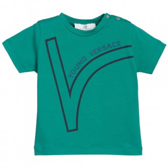YOUNG VERSACE Baby Boys  Logo T-Shirt