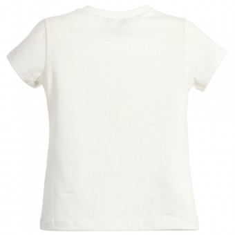 YOUNG VERSACE Girls Ivory & Coloured Medusa Studded T-Shirt