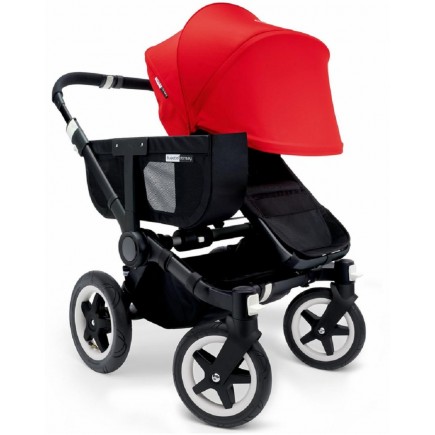 Bugaboo Donkey Mono Stroller, Extendable Canopy in All Black/Red