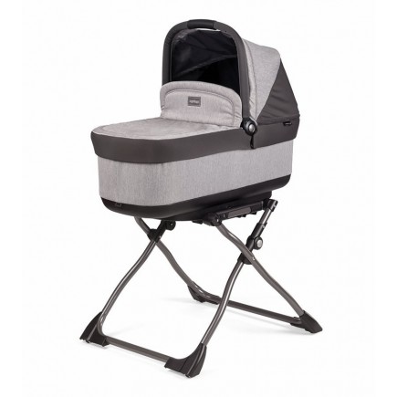 Peg Perego Book Pop Up & Navetta XL Bassinet Stand in Charcoal