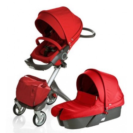 Stokke XPLORY Newborn Stroller in Red