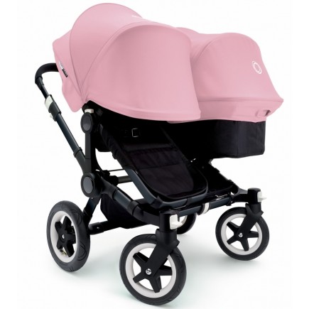 Bugaboo Donkey Duo Stroller, Extendable Canopy - All Black/Soft Pink 