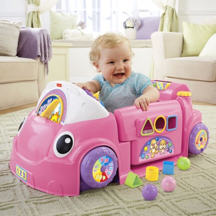 Fisher Price Laugh & Learn Smart Stages Crawl Around Car in Pink