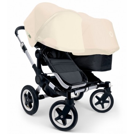 Bugaboo Donkey Duo Stroller, Extendable Canopy in Black/Off White 