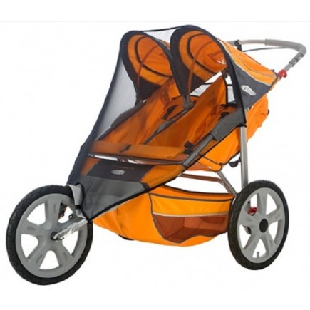 Instep Bug Screen For Double Fixed Wheel Strollers