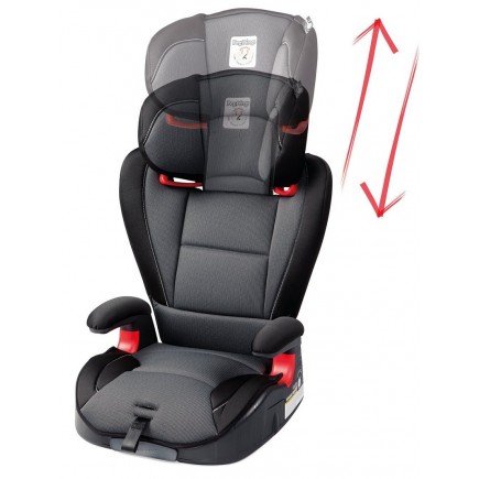 Peg Perego HBB 120 High Back Booster Car Seat in Licorice