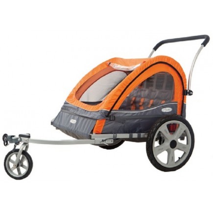 Instep Quick N Bicycle Trailer Double - Orange/Gray