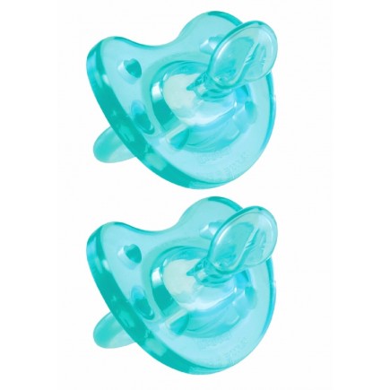 Chicco Soft Silicone Orthodontic Pacifiers - Blue - 4M+