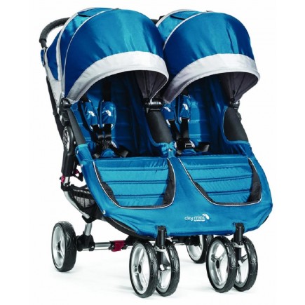 2015 Baby Jogger City Mini Double in Teal/Gray