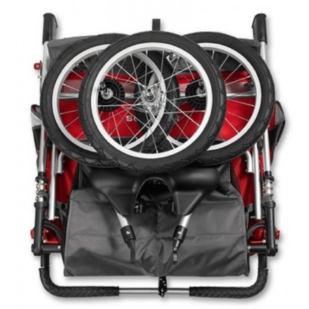 Schwinn Arrow Fixed Wheel Double Jogger - Red/Black