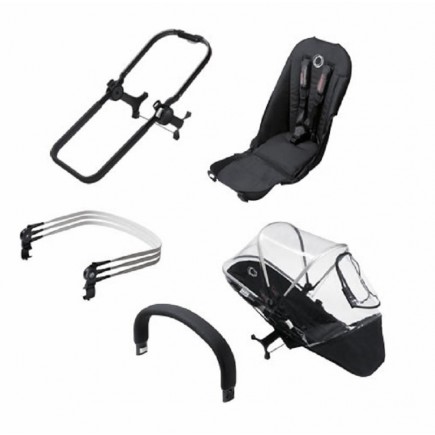  Bugaboo Donkey Duo Extension Set in All Black 