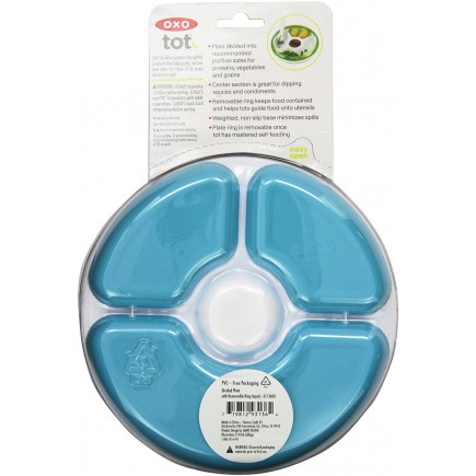 OXO Tot Divided Plate in Aqua